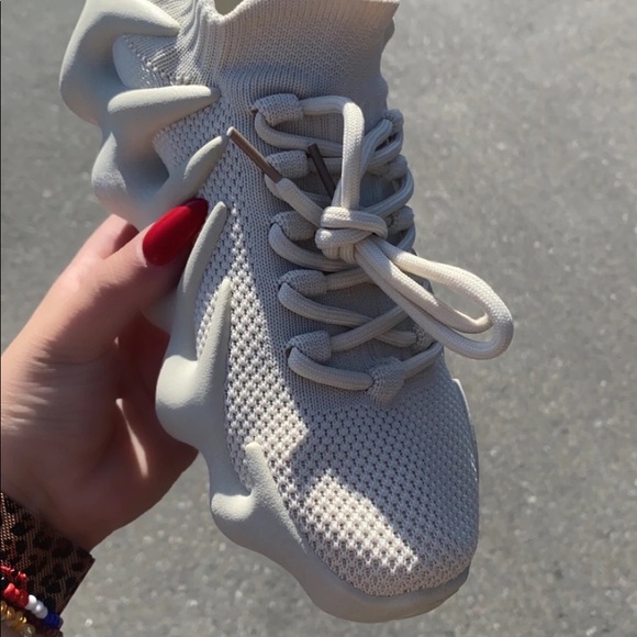 Cream Women's Lightweight Slip on Knit Sneakers - Picture 3 of 4